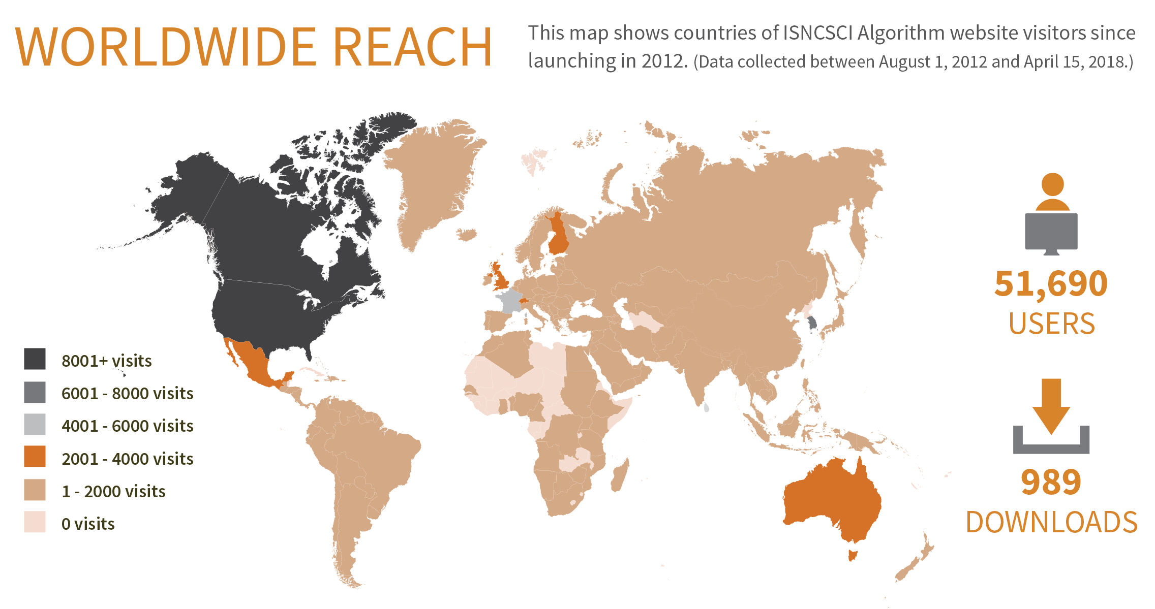 World wide reach infographic